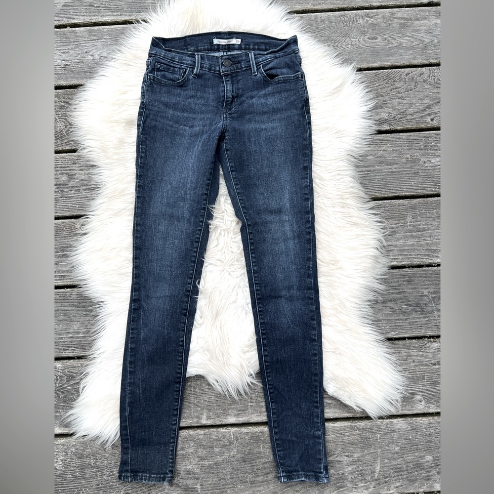 Levi’s Dark Denim Super Skinny Straight Leg Jeans